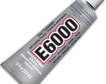 E6000 Craft Adhesive, Clear Industrial Strength Glue (1.0 fl oz)
