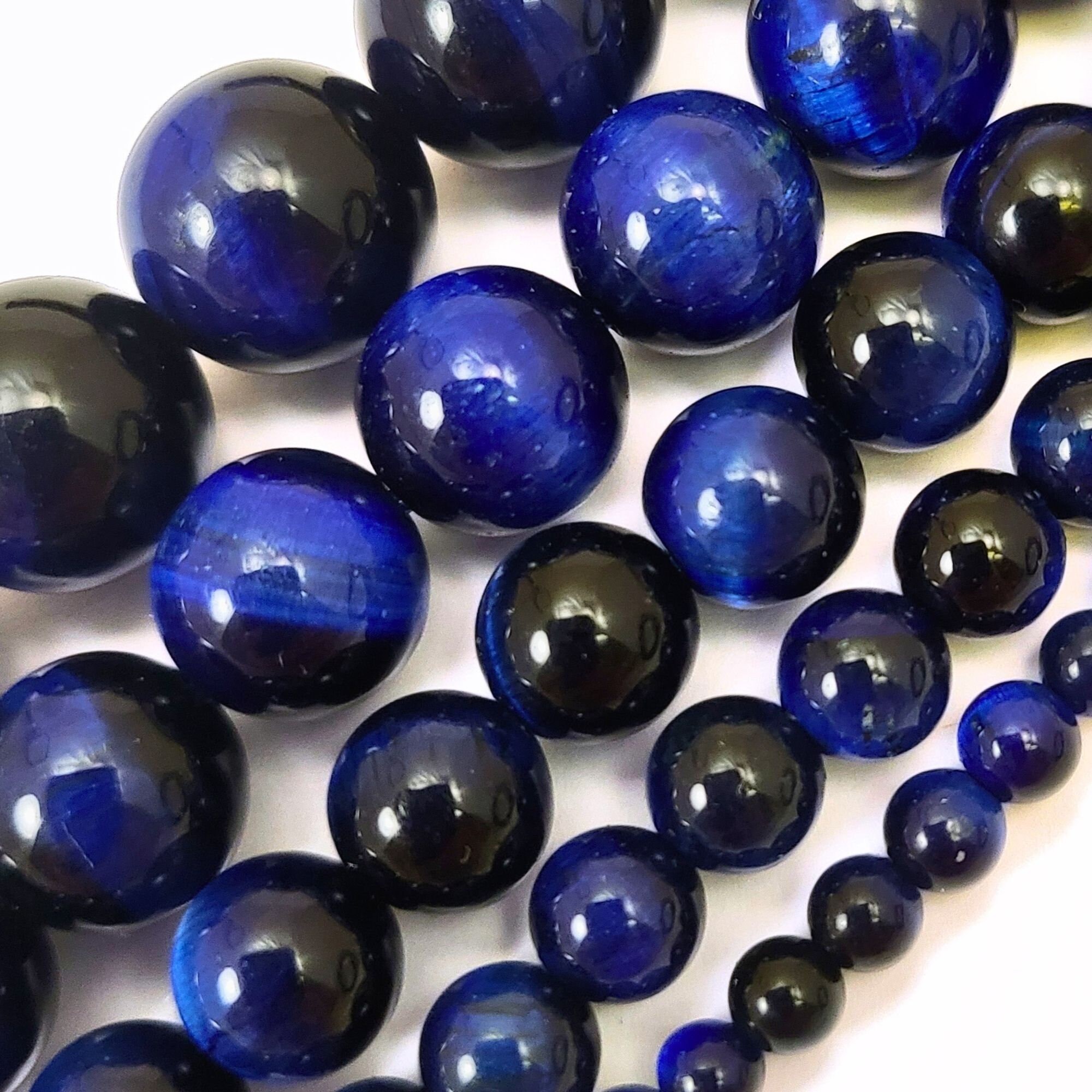 Fashion 8mm Natural Yellow Tigers Eye Gemstone Beads Necklace 18'' AAA