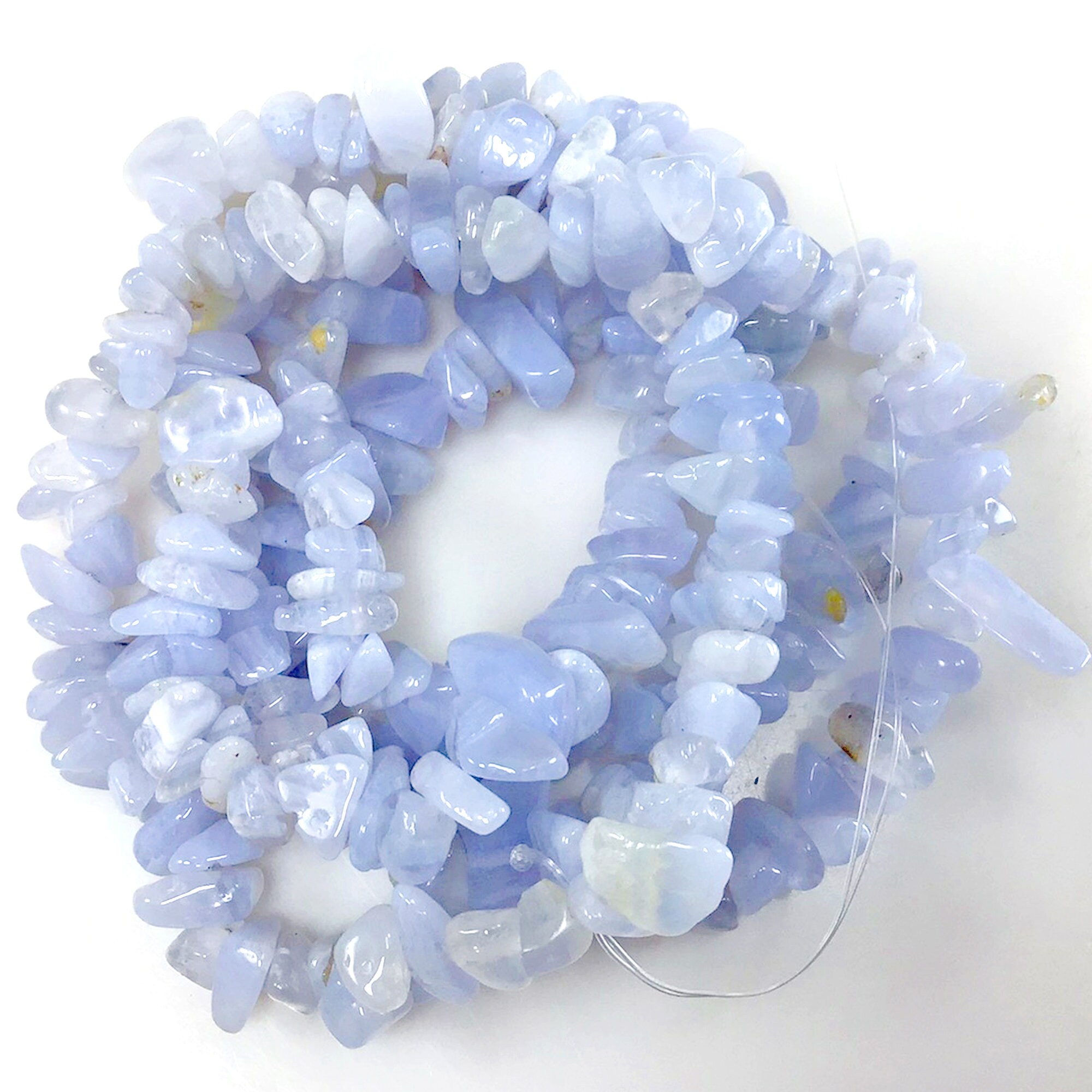Natural Gemstone Blue Lace Agate Chip Beads | Lace Agate Assorted Sto…