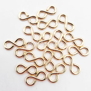 14k Gold Filled 4.25x9.0mm Eye Clasp, 18 Gauge, 5 Pieces | Sturdy Jewelry Making Supplies for Necklaces, Bracelets & DIY Projects