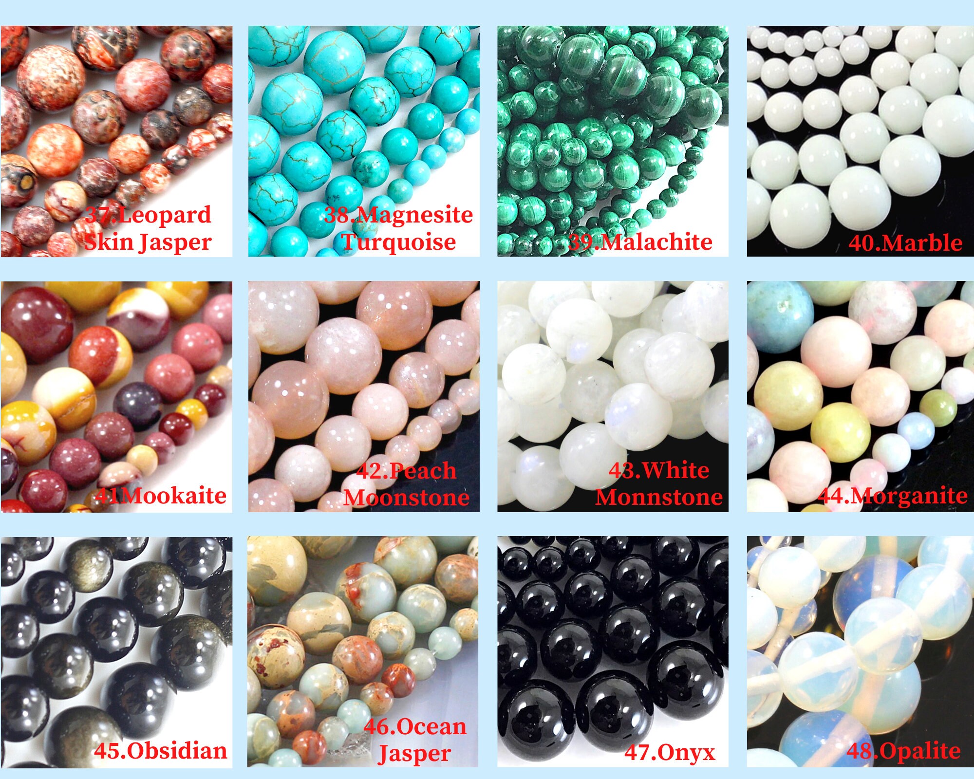 8MM Round Stone Beads Natural Emperor Jasper Loose Beads for Jewelry Making  Stone Round Loose Stone Beads for DIY Bracelets Necklace(ZS-1215-Blue*8MM)
