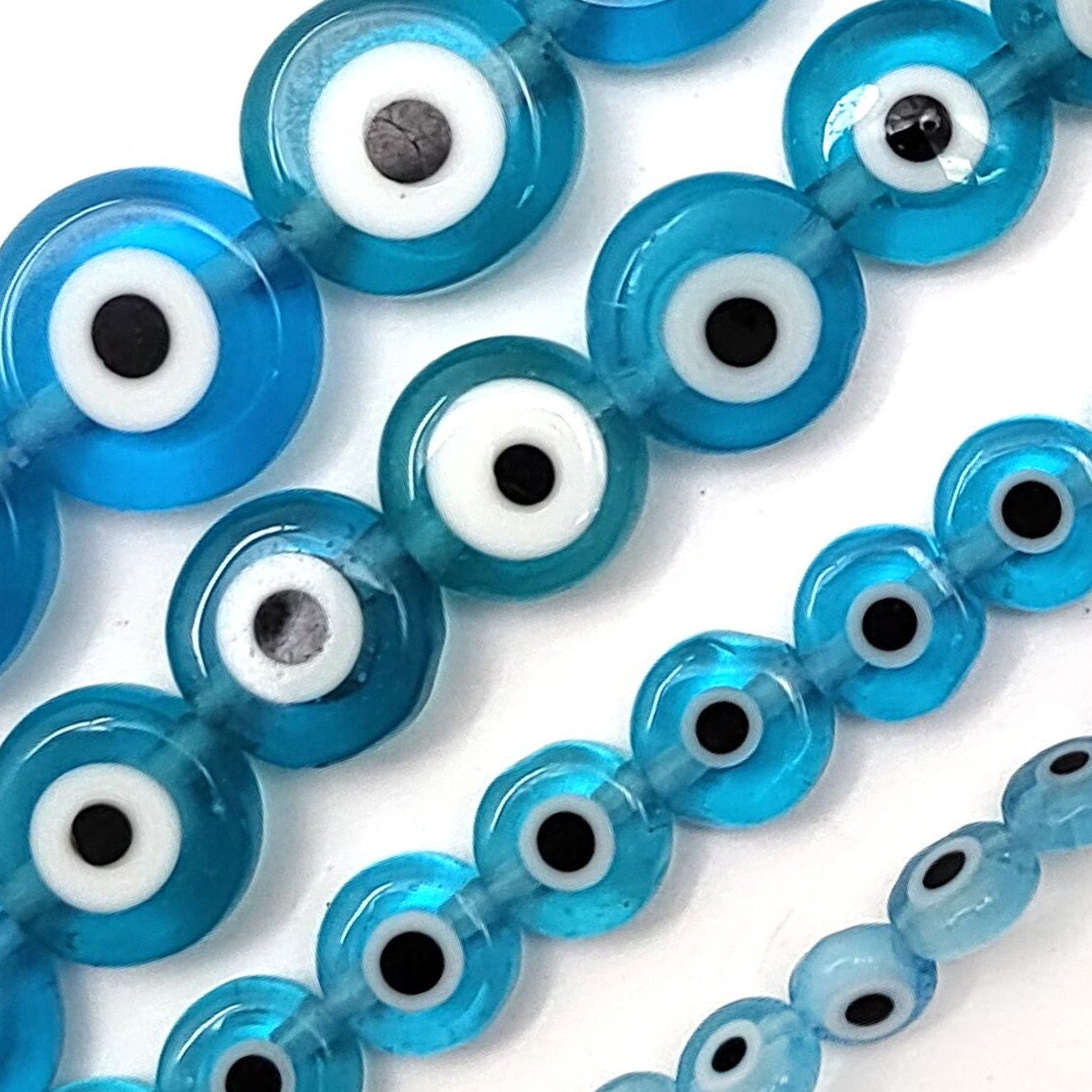 4mm Round Evil Eye Beads, Dark Blue (15 Strand)
