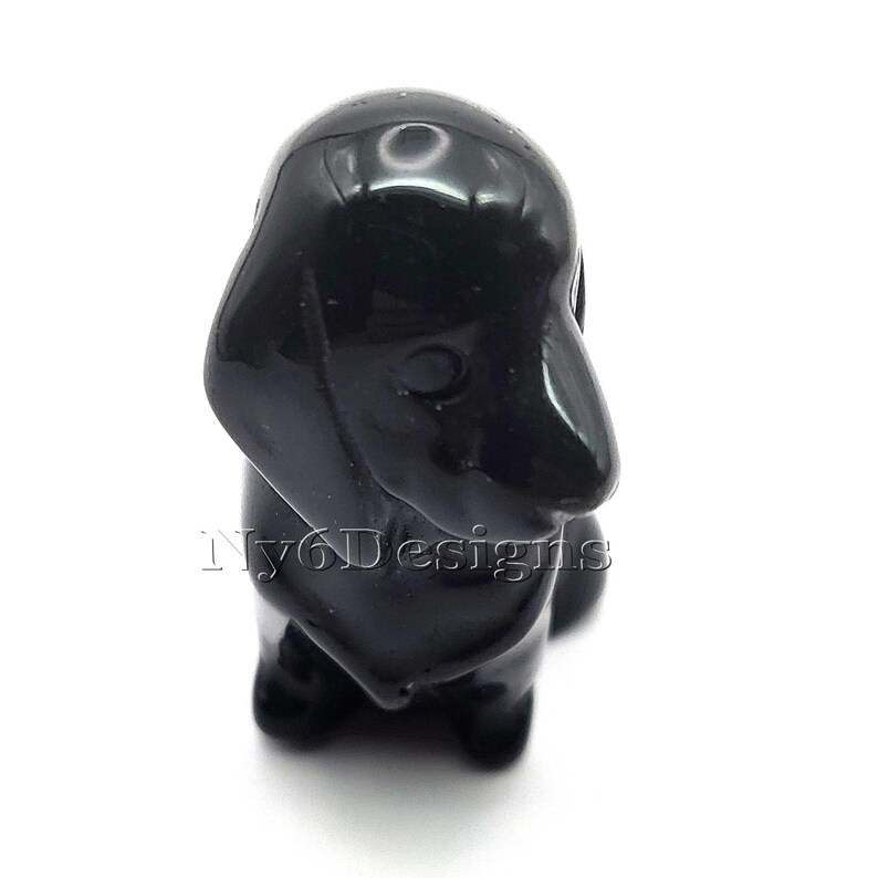 Hand Curved Crystal Dog Natural Gemstone Figurines Carved Dogie Healing