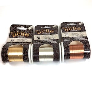 28ga Beadsmith Wire Jewelry LACQUERED Tarnish Resistant Craft Wire 28gauge 40yard Gold Silver Copper Beading Wire Making Wire Jewelry Making