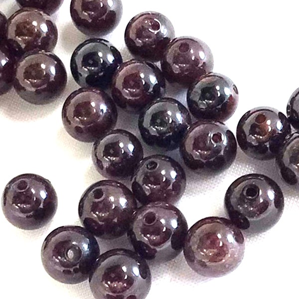 Natural Dark Red Garnet Round Beads Gemstone Smooth Loose Bead 4mm 6mm 8mm 10mm 12mm Sold by PCS 10 20 50 100 Wholesale Bulk