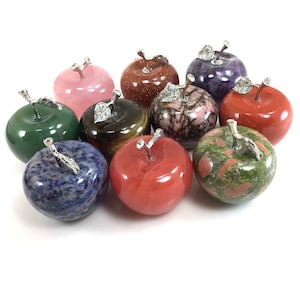 Cute Apple Gemstone Ornament Decor Christmas Gift Crystal Apple Healing Apple Office Decor Gifts Protection Blessing Gift Friendship