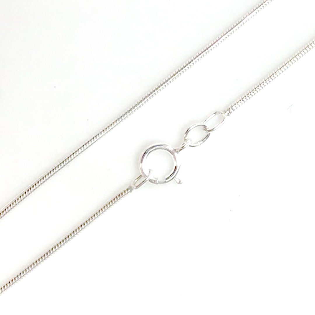 Sterling Silver Snake Chain Necklace With Spring Ring Clasp 16