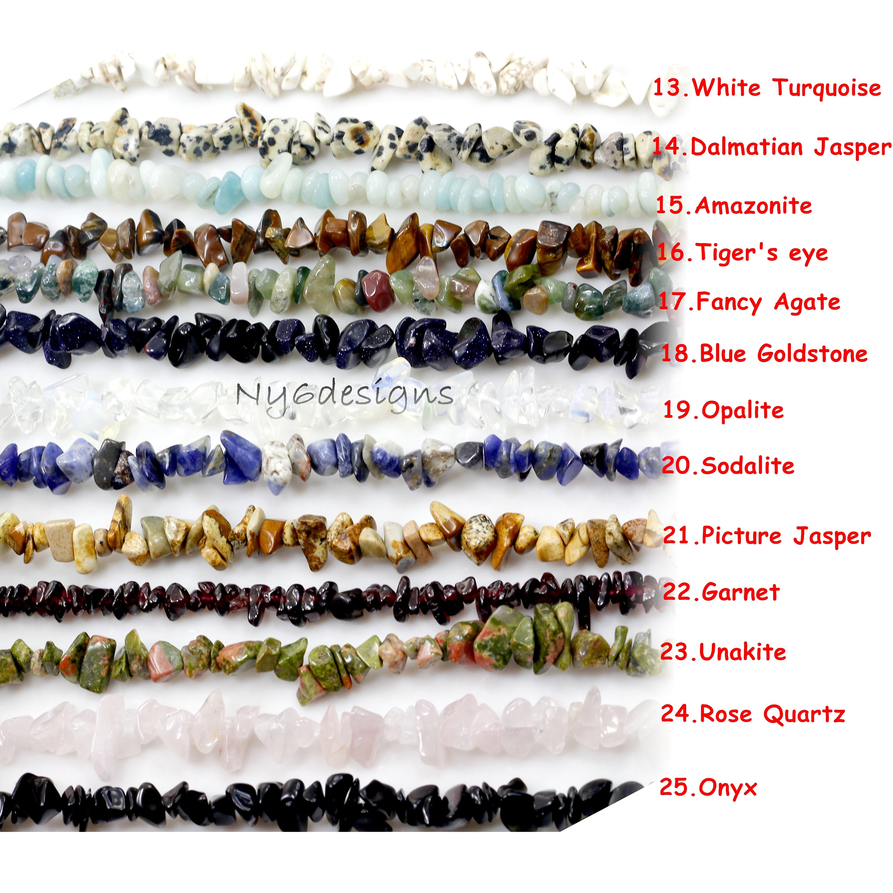 TSV 1200pcs Stone Beads, Natural Gemstone Beads, Multi-Color Irregular Chips Stones, Crushed Chunked Crystal Pieces Loose Beads, for Jewelry Making