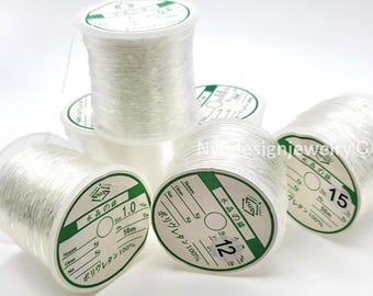 Clear Crystal Elastic Cord – Beading & Jewelry Stretch Thread Variety Sizes