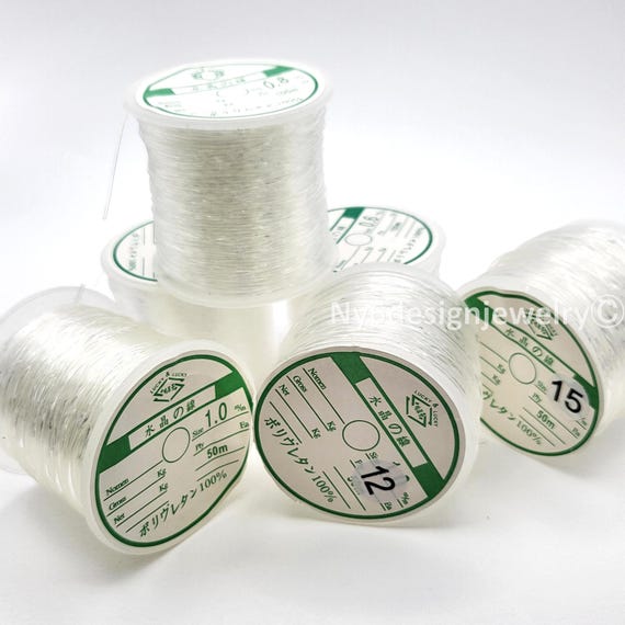 Clear Crystal Elastic Cord – Beading & Jewelry Stretch Thread Variety Sizes