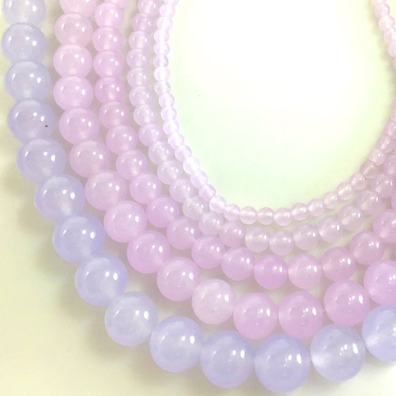4mm Light Purple/ Magenta Jade Round Beads 16" 4mm Light Purple/ Magenta Jade Round Beads 16"