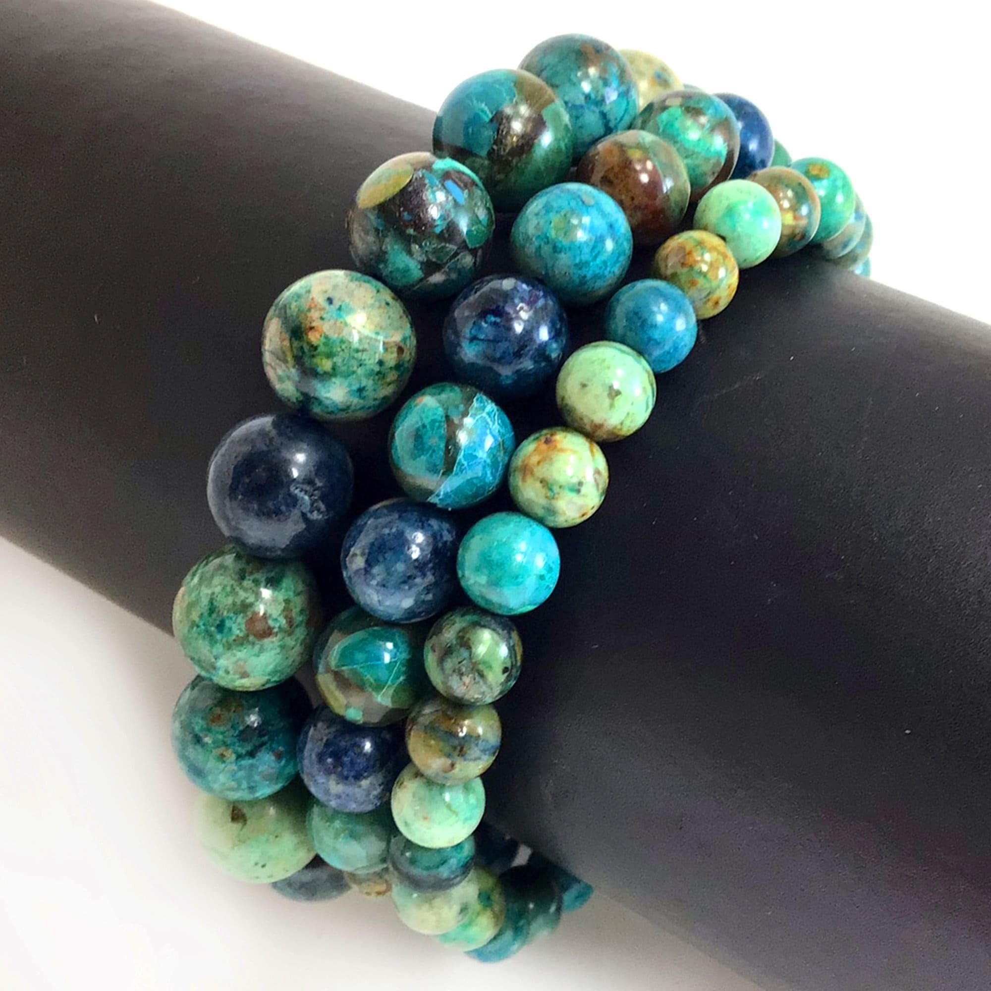 Chrysocolla Bead Bracelet - Etsy
