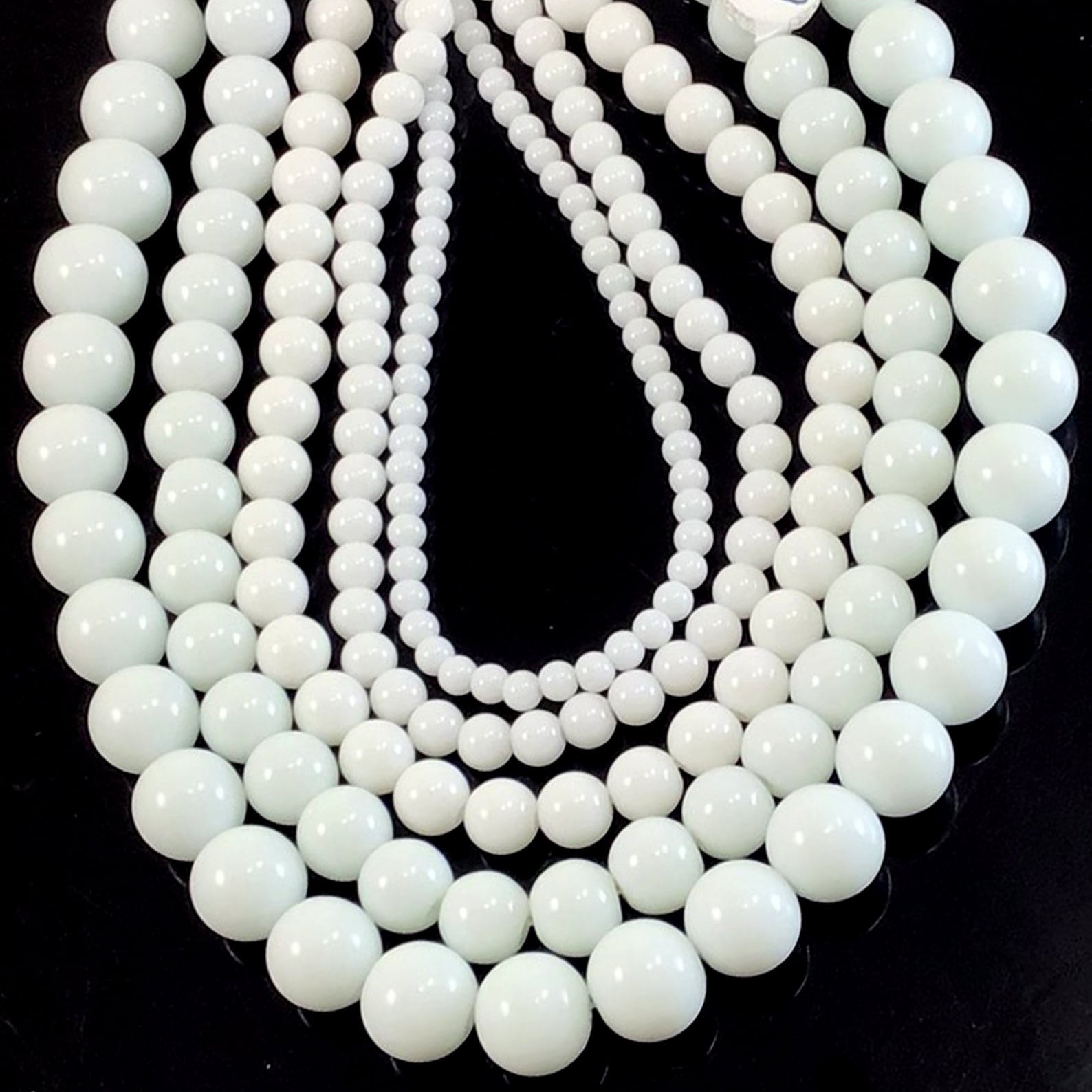 Natural Opaque White Marble Stone Bead Gemstone Round Loose Etsy