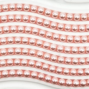 Tiny Small 3mm Pink Glass Pearl Loose Round Beads 15&quot; Strand Pearl Jewelry making Handmade Jewelry supplies Necklace #29 Wedding