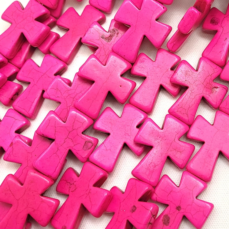 Pink Cross Necklace - Etsy