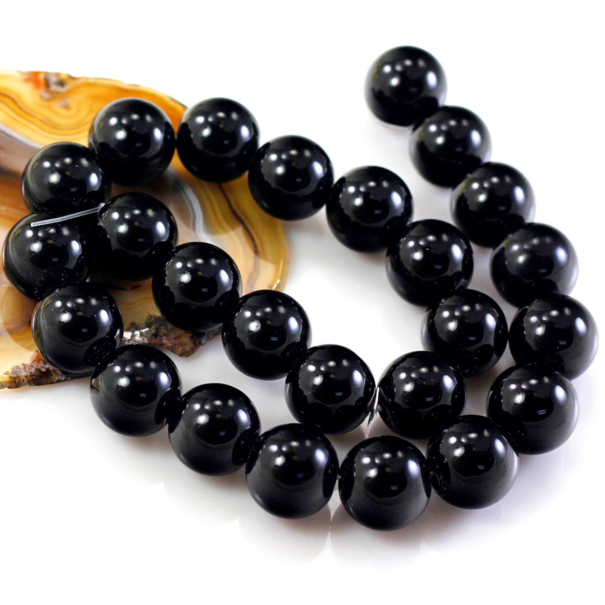 Onyx large beads (Approx 29 long, 1.25 diameter)