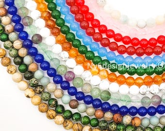 4mm Gemstone Round Beads High Quality Natural Crystal Stone Loose Bead Wholesale 15&quot; Beading Bracelet Jewelry Making