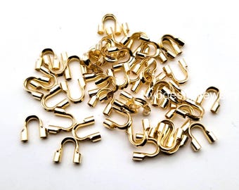 14K Gold Filled Wire Guards, Cable Protectors, Jewelry Making 5mm (20pcs)