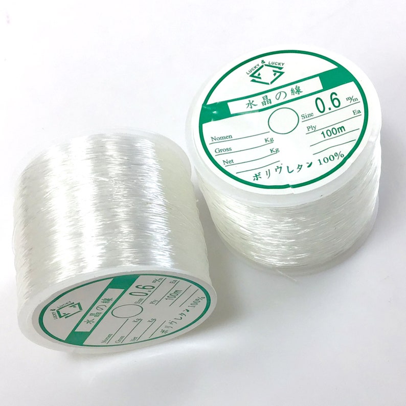 Clear Crystal Elastic Cord – Beading & Jewelry Stretch Thread Variety Sizes image 6