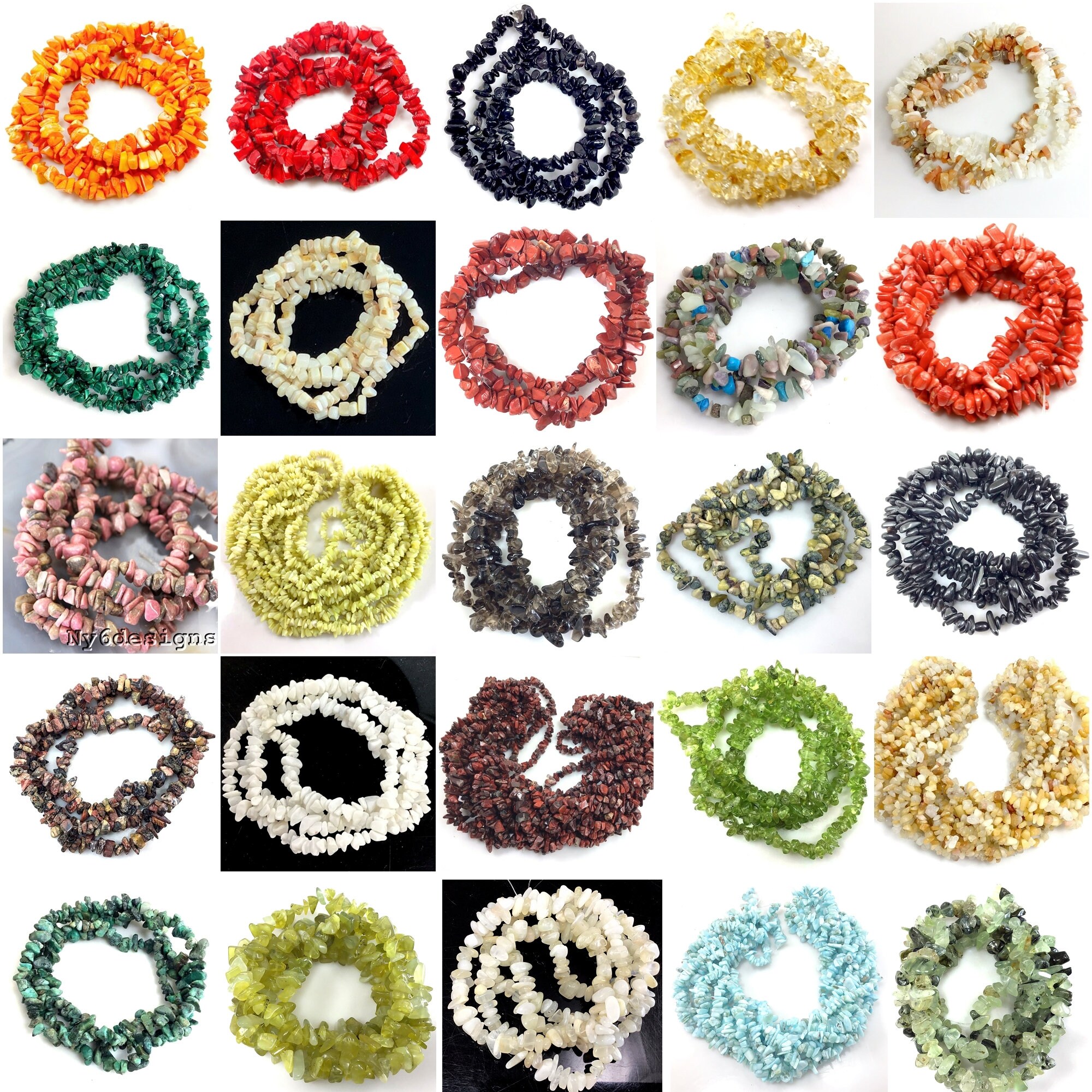 Wholesale Lot Assorted Stones Spike Points Stick Beads For Jewelry Making 15" YB 