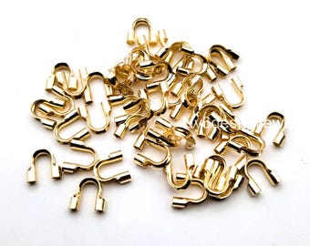 3mm 14K Gold Filled Wire Guards , Wire Protectors,  Guardians,  Cable Thimbles 20pcs