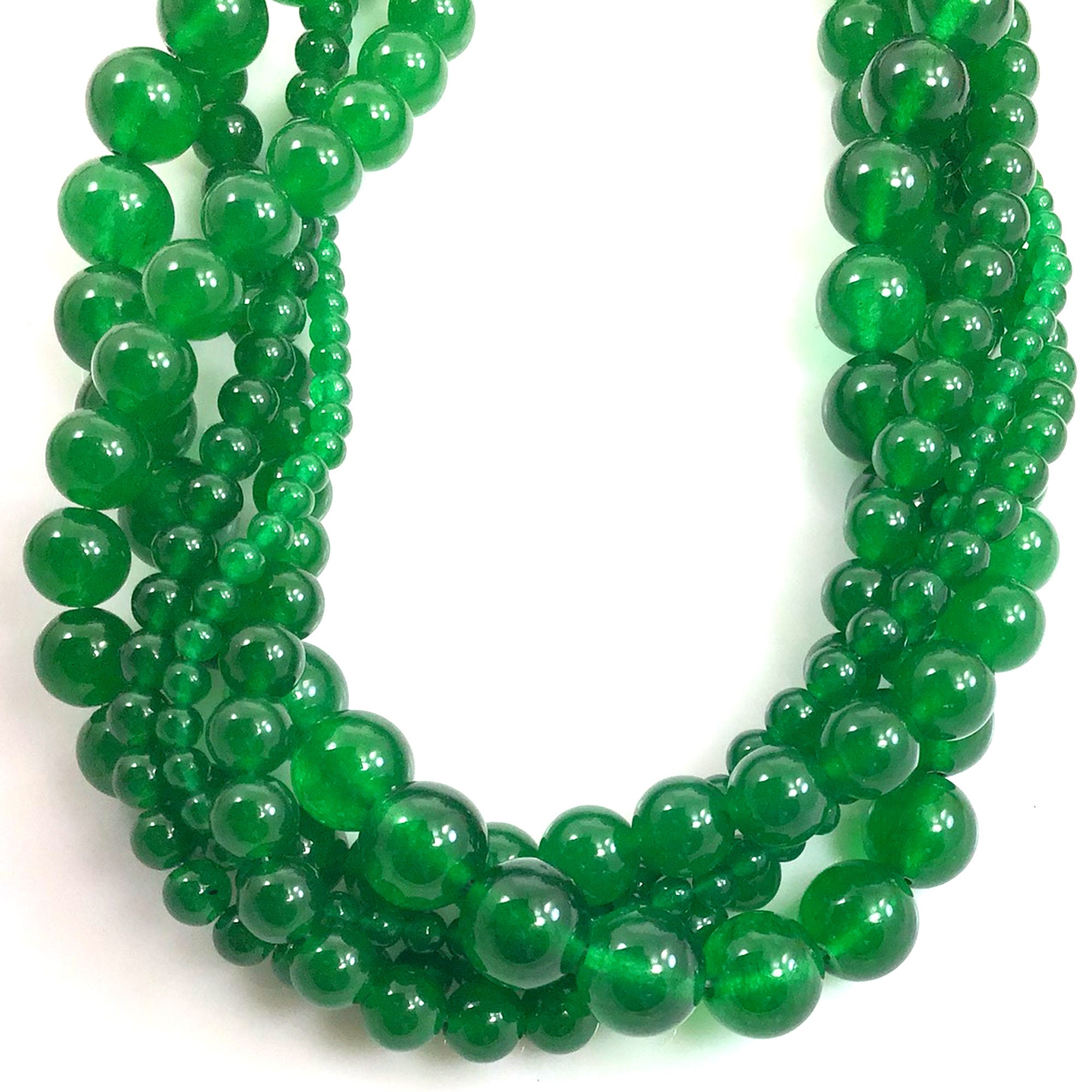 Green Jade Beads Green Jade Round Beads Natural Gemstone | Etsy