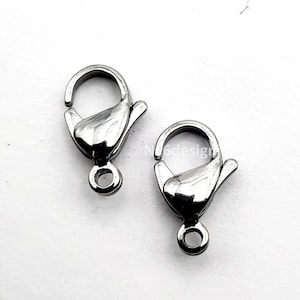 Stainless Steel Lobster Claw Clasps – 15x9mm Silver Trigger Clasps, Durable Jewelry Findings for Necklaces & Bracelets, DIY Supplies, 2pcs
