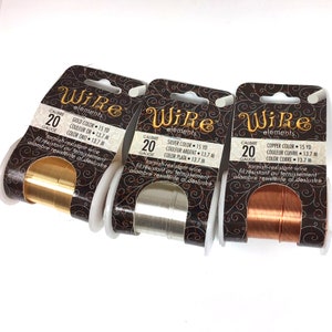 20ga Beadsmith Wire Jewelry LACQUERED Tarnish Resistant Craft Wire 20gauge 15yard Gold Silver Copper Beading Wire Making Wire Jewelry Making
