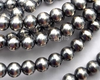 2.5mm Sterling Silver Oxidized Desert Navajo Style Pearl Spacer Beads, 50pcs