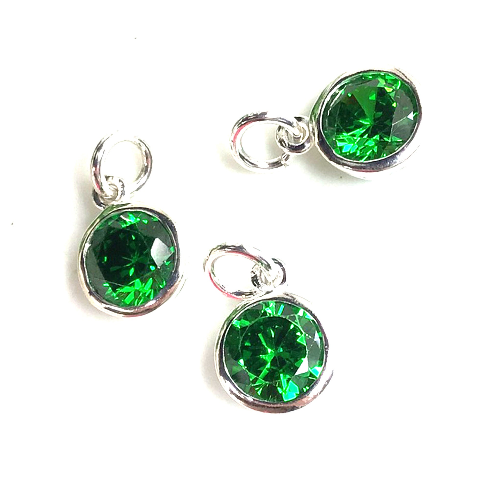 thumbnail image 2 of 8mm Birthstone Charm Ring In Sterling Silver – Cubic Zirconia Drop, One Piece 2 of 5