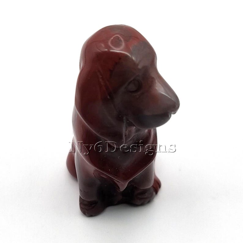 Hand Curved Crystal Dog Natural Gemstone Figurines Carved Dogie Healing