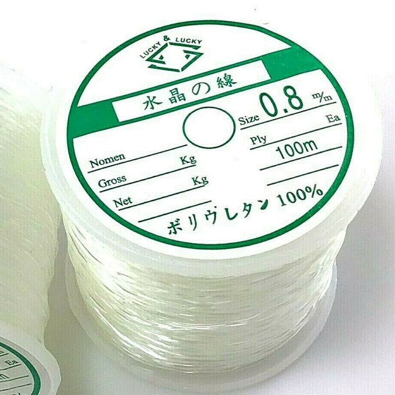 Clear Crystal Elastic Cord – Beading & Jewelry Stretch Thread Variety Sizes image 7