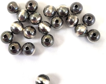 4mm Oxidized Sterling Silver Round Navajo Style Pearl Necklace Spacer Beads – Southwestern Jewelry Making