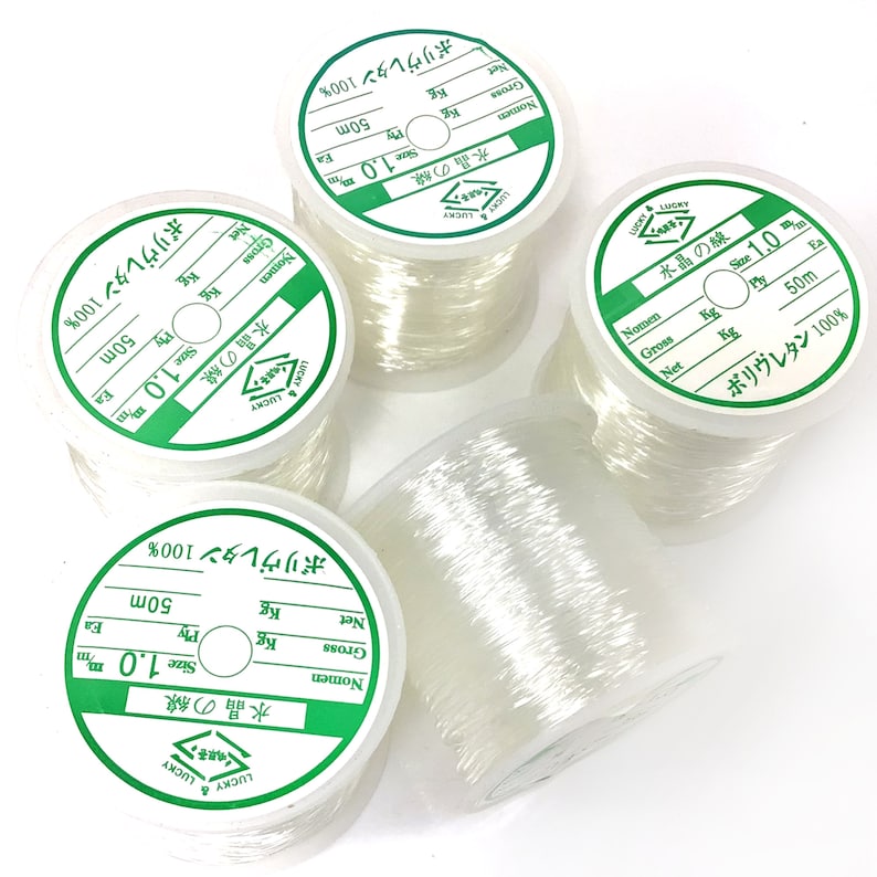 Clear Crystal Elastic Cord – Beading & Jewelry Stretch Thread Variety Sizes image 8
