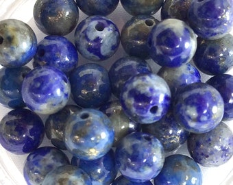 Genuine Natural Lapis Lazuli Beads Gemstone Round Beads Wholesale Lot 4mm 6mm 8mm 10mm 12mm Sold by PCS Bulk