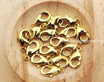Gold Plated Lobster Clasps – Jewelry Making Findings 10-23mm
