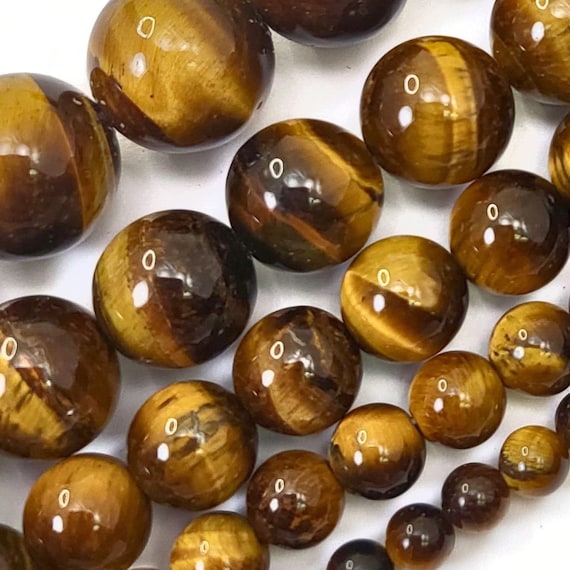 Yellow Tiger Eye Gemstone Beads AAA, Round Loose Beads, 3mm-18mm