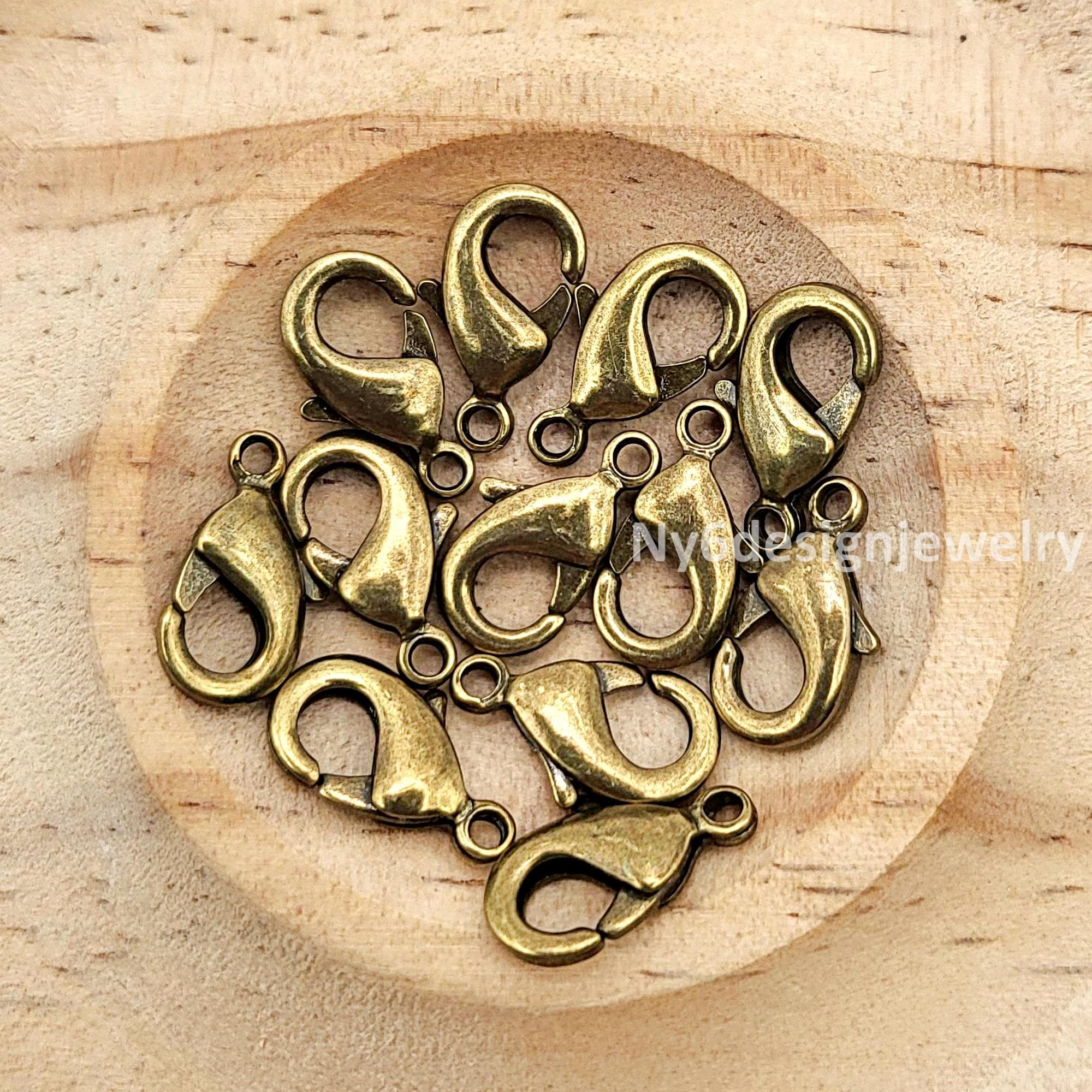 Brass Lobster Clasps – 10-23mm Jewelry Making Supplies, Necklace