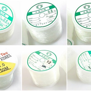 Clear Crystal Elastic Cord – Beading & Jewelry Stretch Thread Variety Sizes image 2