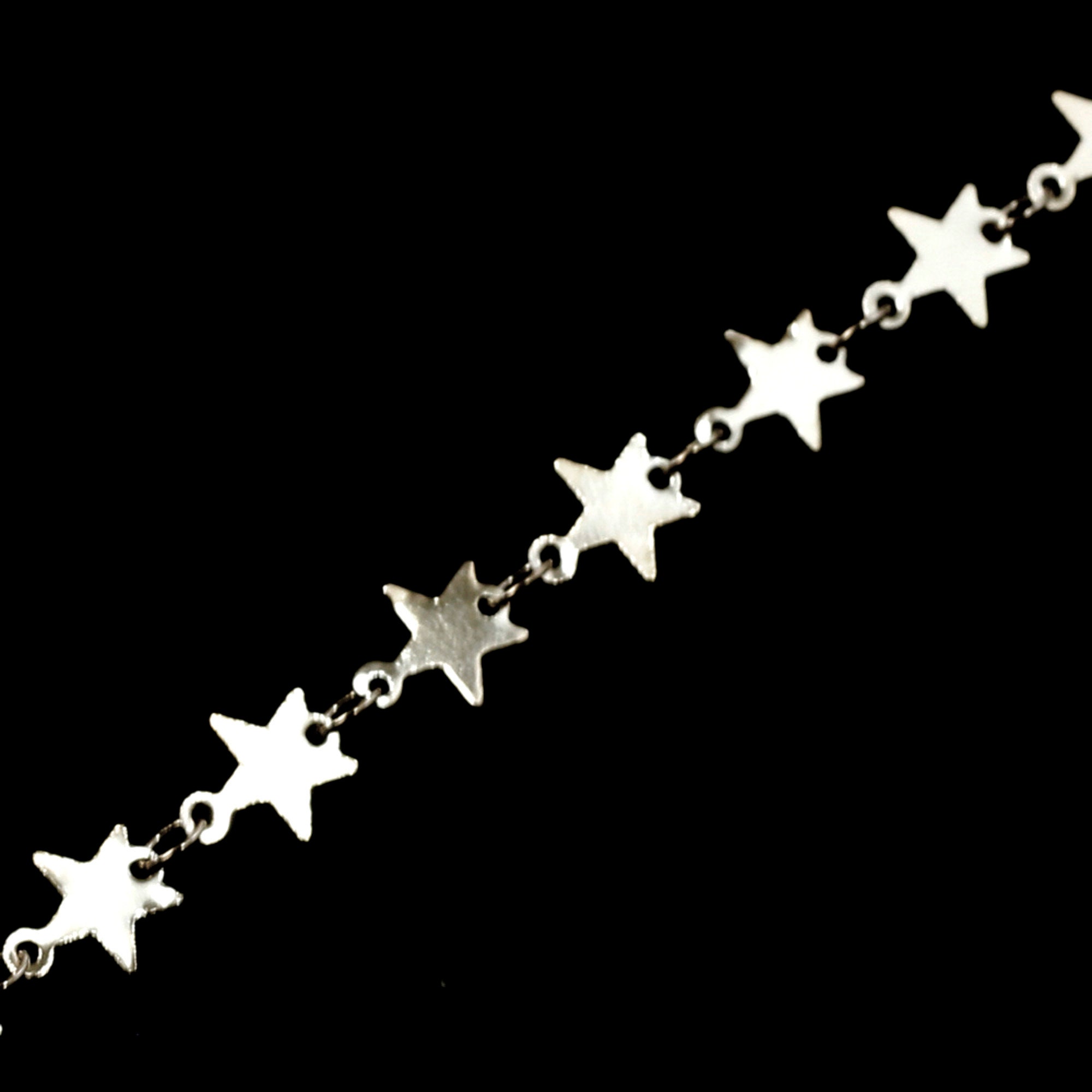 Star Chain, Silver Plated, Rose Gold, Light Gold, 7mm, Sold by Foot - Etsy