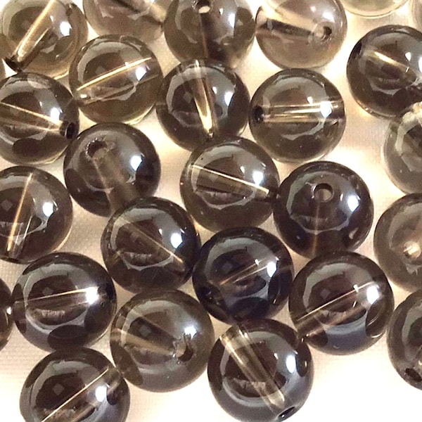 Natural Smoky Quartz Crystal Stone Round Beads Gemstone Smooth Loose Bead 4mm 6mm 8mm 10mm 12mm Sold by PCS 10 20 50 100 Wholesale