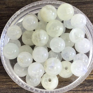 Genuine Moonstone Round Beads Grade AAA Gemstone Smooth Loose Bead 4mm 6mm 8mm 10mm 12mm Sold by PCS 10 20 50 100
