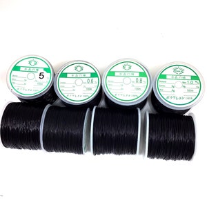High Quality! Black Stretch Elastic Cord Thread Beading String 0.5mm, 0.6mm, 0.8mm, 1.0mm Jewelry Making Bracelet Beading Thread Strong Cord