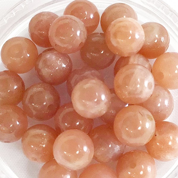 Natural Peach Moonstone Round Beads AA Gemstone Smooth Loose Bead 4mm 6mm 8mm 10mm 12mm Sold by PCS 10 20 50 100 Wholesale Bulk