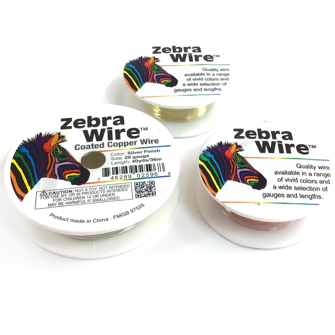 Zebra Wire 28 Gauge, Jewelry Making Wire, 40 Yard, Silver, Gold, Copper ...