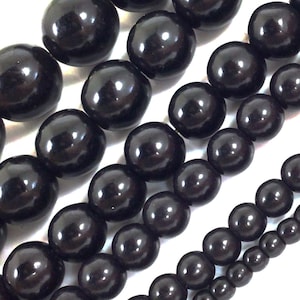 Black Turquoise Howlite Stone Nature Gemstone Round Loose Bead 4mm 6mm 8mm 10mm 12mm 14mm 15&quot; Strand