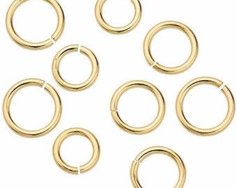 14K Gold Filled Jump Rings, 22 Gauge, Jewelry Connector (10pcs/20pcs)