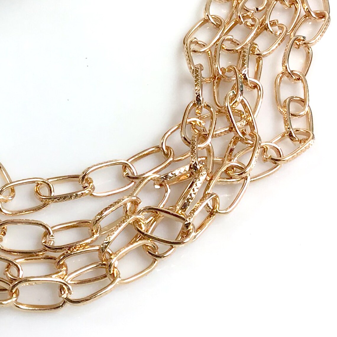 Light Gold Chain Bulk Cable Chain Oval Cable Chain 12mm 10mm Etsy