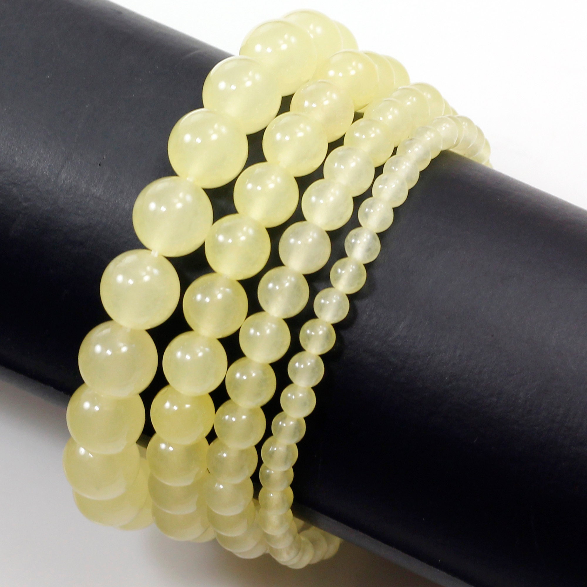 Genuine 12mm Natural Yellow Jade Round Gems Beads Stretch Bracelet Bangle 7.5‘’ Genuine 12mm Natural Yellow Jade Round Gems Beads Stretch Bracelet Bangle 7.5‘’
