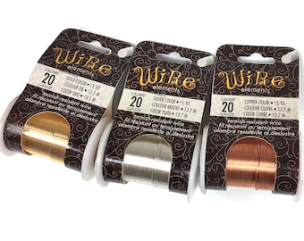 Beadsmith Wire: Gold, Silver, and Copper Wire Lacquered Tarnish Resistant Craft Wire Kit-Ideal for Jewelry Making and Beading Wire Crafts